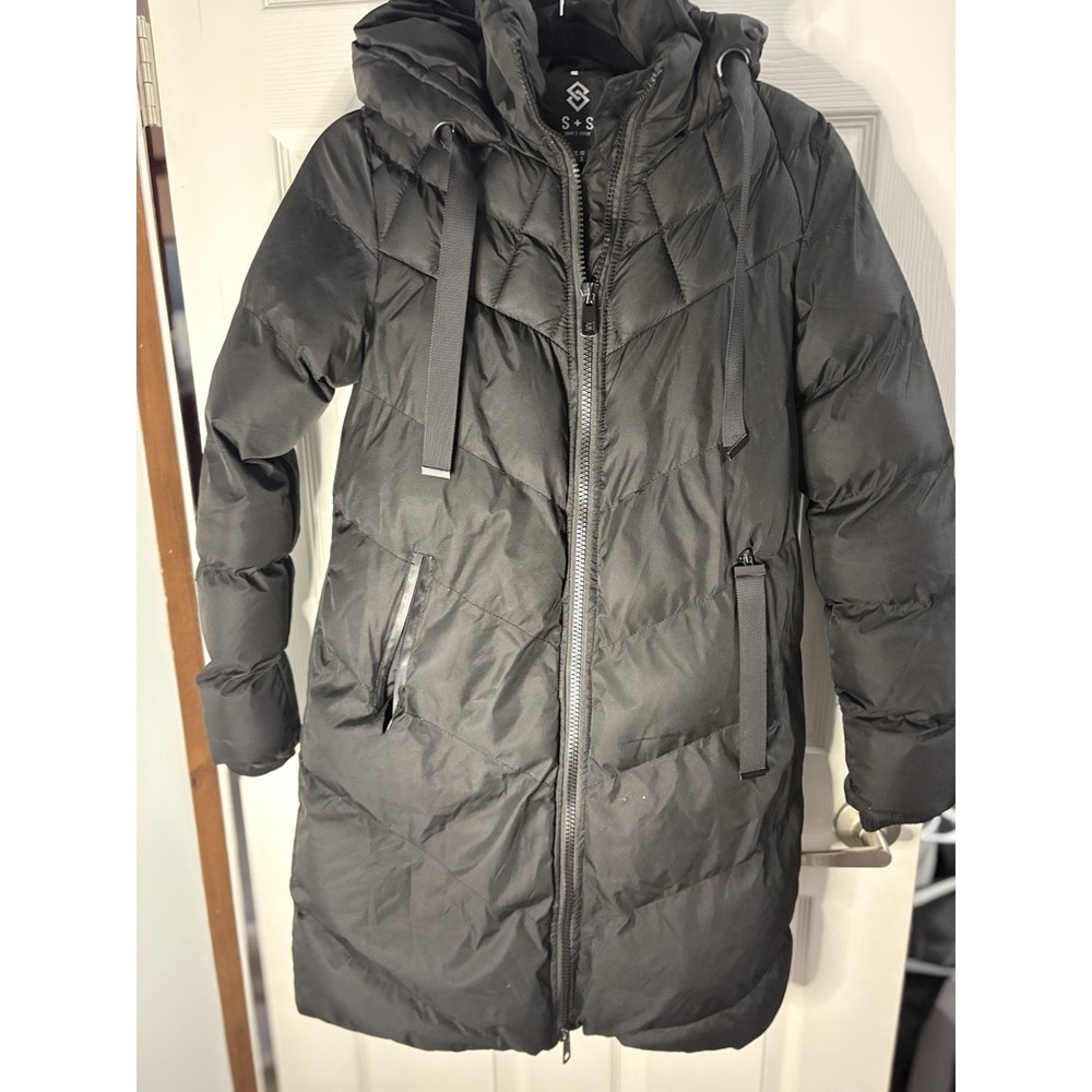 Saint & Sinner Puffer Coat Women's Size Small Charcoal Gray